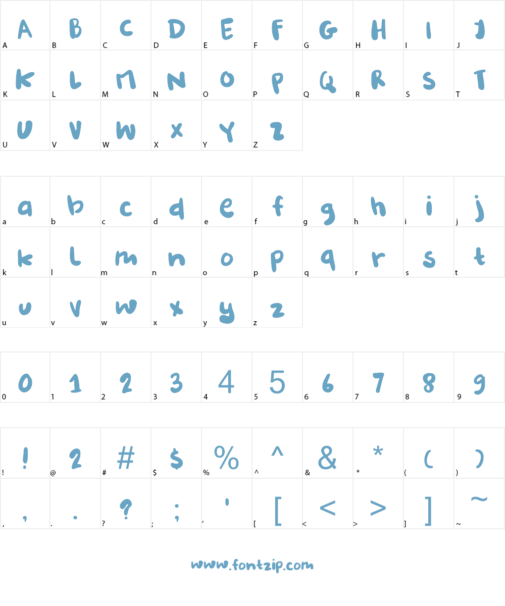DK Burobu Font Character